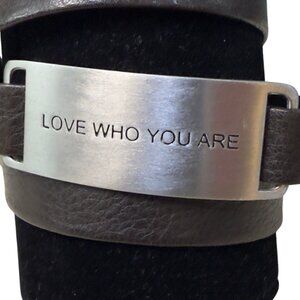 "Love Who You Are" SOFT Faux Leather Wrap Bracelet